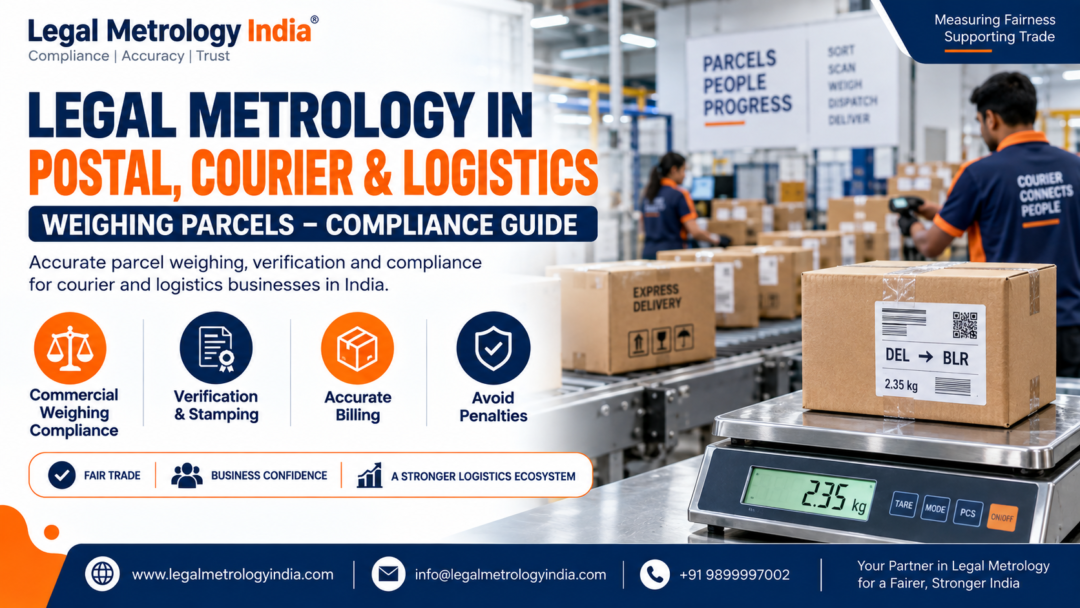 legal metrology for weighing parcels in India 2026